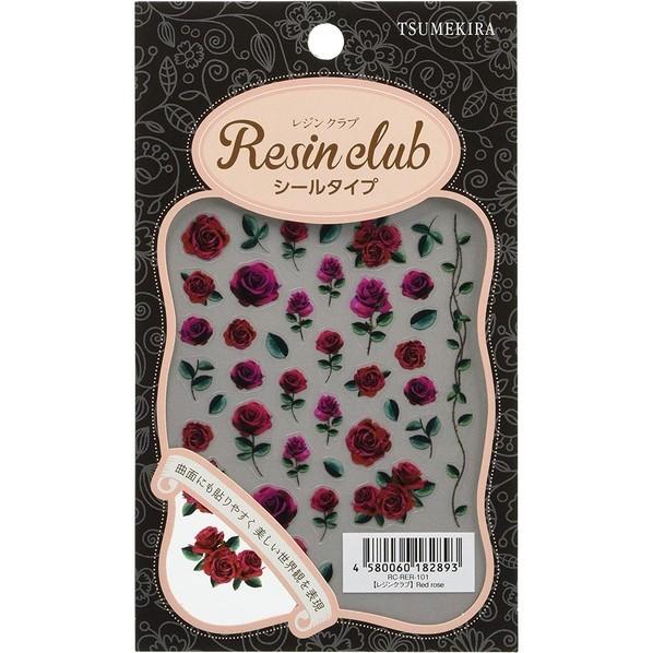 イングカワモト 【レジンクラブ】 Red rose 【両面】 UVレジン用シールパーツ RC-RER...
