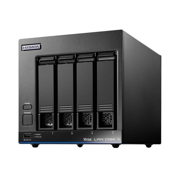 アイ・オー・データ機器 10GbE&amp;マルチギガビット Linux 法人向け 4ドライブNAS 8TB...