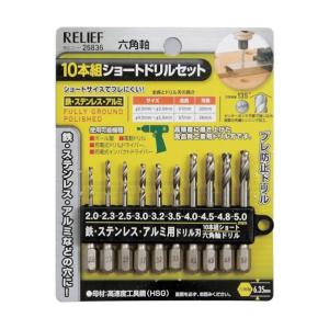 六角軸 ステンレス・鉄工用 ドリルビット キリ 4.2mm ケース(10本組