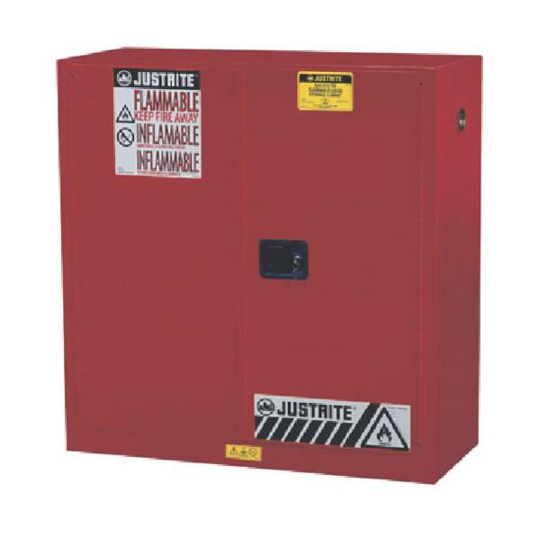 ジャストライト マニファクチャリン セーフティキャビネット セルフクローズタイプ 30ガロン 赤 J...