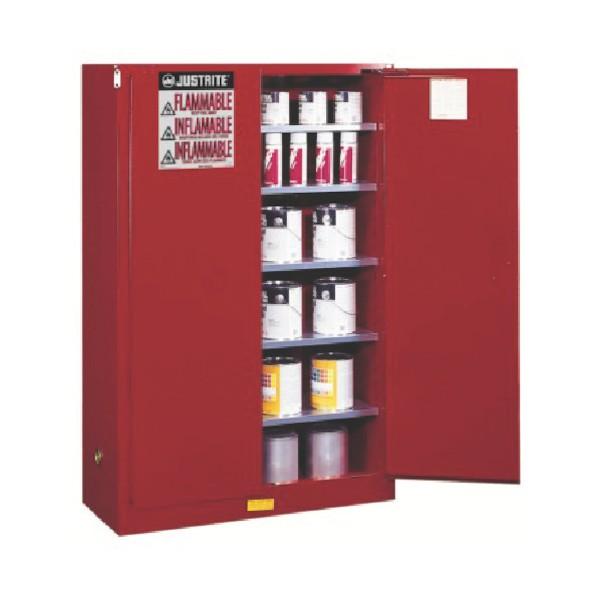 ジャストライト マニファクチャリン セーフティキャビネット セルフクローズタイプ 45ガロン 赤 J...
