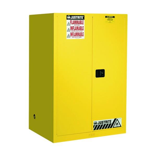 ジャストライト マニファクチャリン セーフティキャビネット マニュアルタイプ 90ガロン 黄 J89...