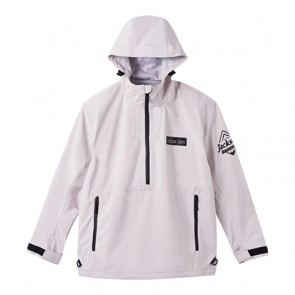 ジャクソン JS 耐久撥水ハーフジップパーカー ライトグレー S
