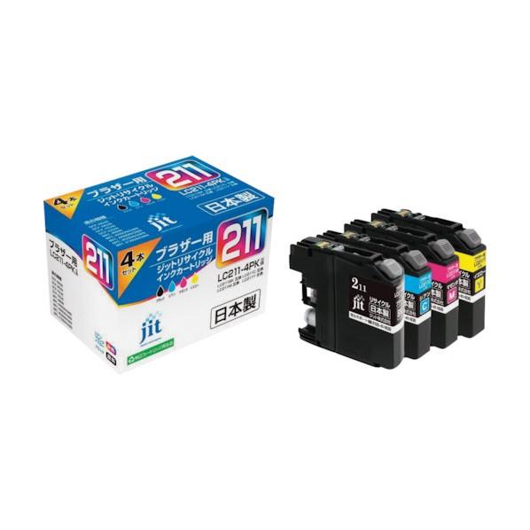 ジット ブラザー LC211-4PK対応 リサイクルインク  4色入り JIT-B2114P