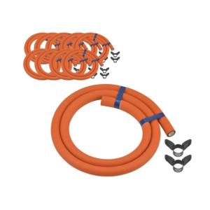 GAONA LP(プロパン)ガス内径9.5mm用ホース ゴム管 日本製 タケノコ 劣化交換 1m GA-PG145 10本