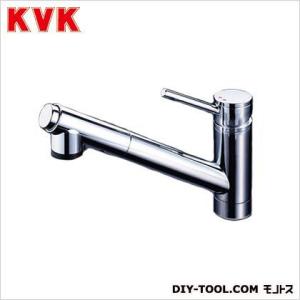 KVK 流し台用シングルレバー式シャワー付混合栓 奥行×高さ:250×616mm KM728JSG 0｜diy-tool