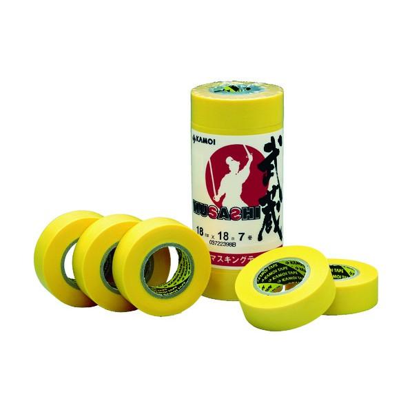 カモ井加工紙株式会社 カモ井和紙マスキングテープ武蔵15mm幅（8巻入） イエロー 15mm 418...
