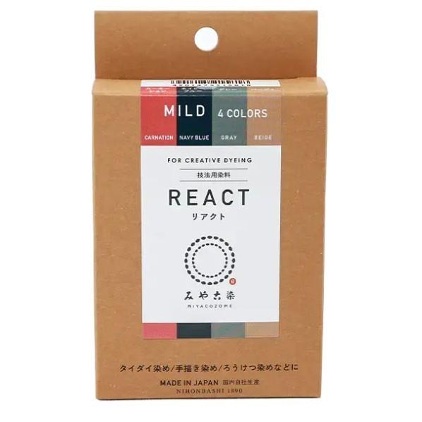 桂屋ファイングッズ 桂屋ファイングッズ みや古染 技法用染料 REACT リアクト 4色セット MI...
