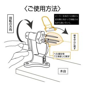 コジマ 手動式 柿皮むき機ヘタ取付 KJ-40...の詳細画像2
