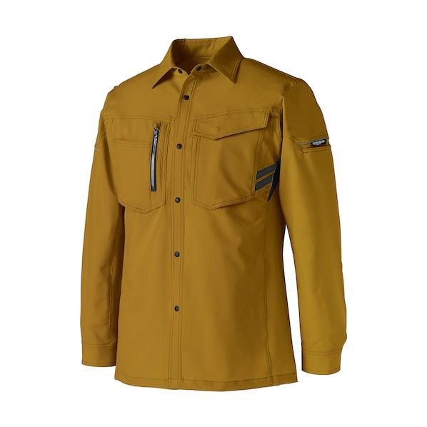 クロダルマ 長袖シャツ ブラウンキャメル 6L ブラウンキャメル 25680-61-6L 1着