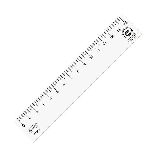 共栄プラスチック R-PET直線定規 15cm P-1515