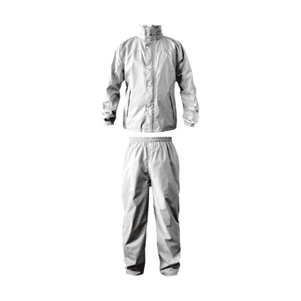 カジメイク ブリザテックレインスーツ シルバー L シルバー 7740-71-L 1着