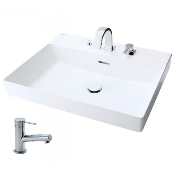 LIXIL アクアセラミック シングルレバー混合水栓 吐水口引出式 床排水(Sトラップ) 床給水 寒...