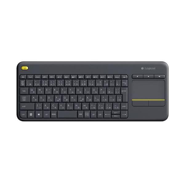 ロジクール ワイヤレス タッチキーボード k400 Plus ブラック K400PBK