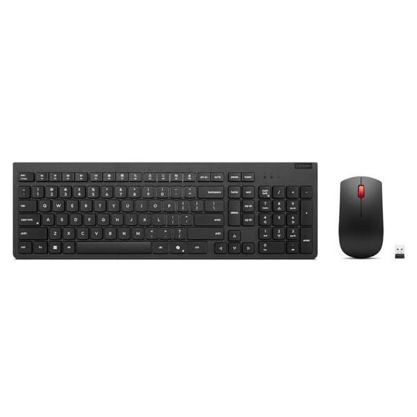 レノボ・ジャパン Lenovo エッセンシャル ワイヤレス キーボード&amp;マウス 2 - 英語 ブラッ...