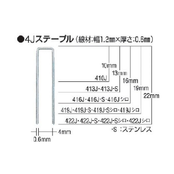 マックス タッカ用ステンレスステープル 5000本入 16mm 416J-S 5000本