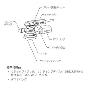 マキタ ランダムオービットサンダ 青 BO50...の詳細画像2
