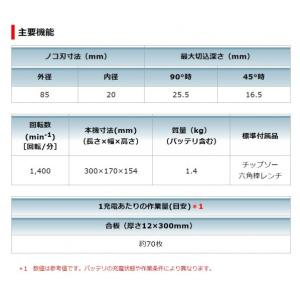 マキタ 10.8V 充電式 マルノコ 鉄板ベー...の詳細画像3