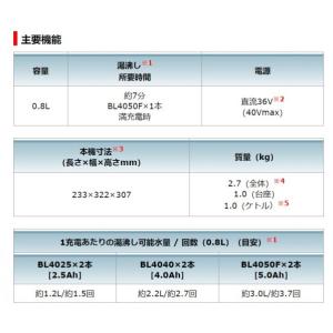 マキタ 充電式 ケトル 本体のみ(バッテリ・充...の詳細画像1