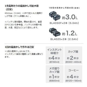 マキタ 充電式 ケトル 本体のみ(バッテリ・充...の詳細画像3