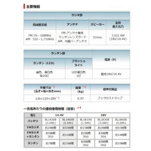 マキタ 充電式 ランタン付ラジオ MR054 1台の詳細画像1