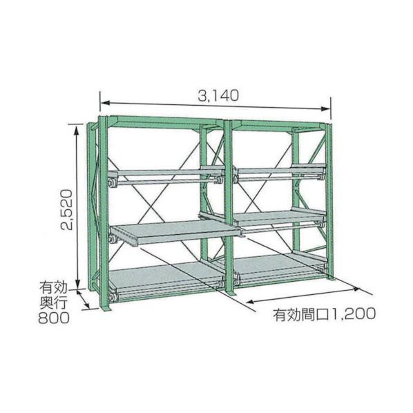 ムラテックKDS スライドラックSSR30-2512-3HTR SSR30-2512-3HTR