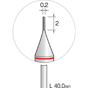 ミニモ ミニモ　精密電着ＣＢＮバー　超硬軸＃１０００　Φ０．２ JA2003 研削研磨用品｜diy-tool