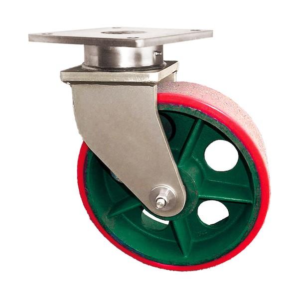 マーテック マリン用防水型キャスター シングルホイール ウレタン車 自在 MSR250 1点