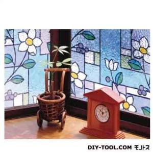 明和グラビア 窓飾りシート(ステンド調) パープル 92cm幅×15m巻 GSR-9257｜diy-tool