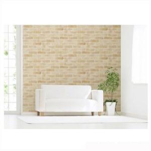 明和グラビア アクセント壁紙 レンガ調クリーム 92cm×250cm WAP-501 0