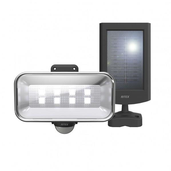 ムサシ 5Wワイドフリーアーム式LEDソーラーセンサーライト S-50L