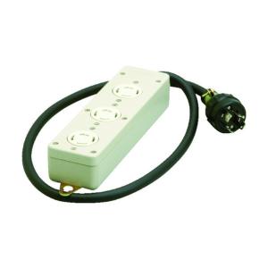 農電 マルチタップ 3個口タップ 園芸マット 200V 複数接続用 (単相200V