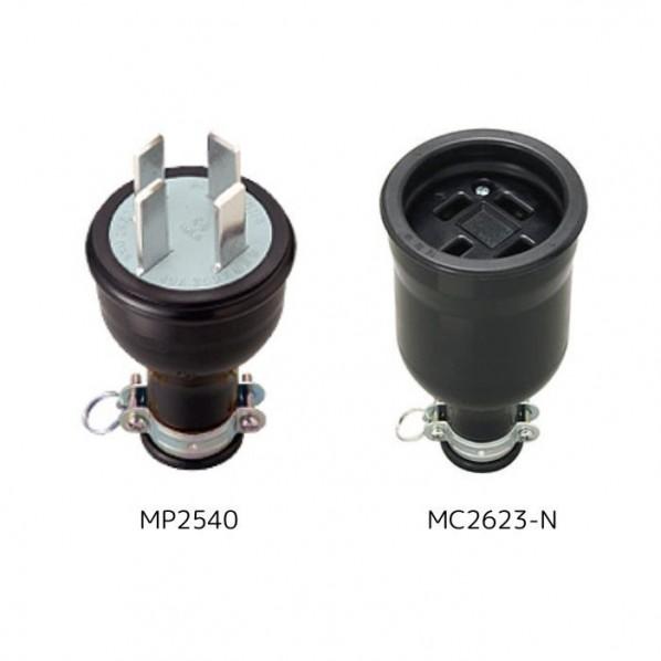 明工社 3P 20A 防水コネクター 組品番(MC2610+MP2513) MK5610