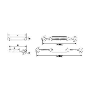 水本機械 水本 ステンレス 枠式ターンバックル...の詳細画像1