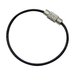 水本機械 キーワイヤーホルダー ワイヤー径1mm全長120mm ブラック B-2955