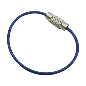 水本機械 キーワイヤーホルダー ワイヤー径1.5mm全長110mm ブルー B-2978