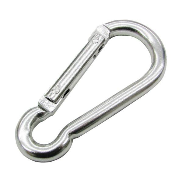 水本機械 アルミスナップフックBE型 シルバー 線径4.5mm 長さ50mm A-3006