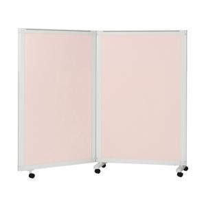 松吉医科器械 キャスター付スクリーン（2連 24895904 ピンク 2489590401 1台