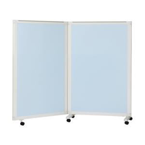 松吉医科器械 キャスター付スクリーン（2連 24895904 スカイブルー 2489590402 1台