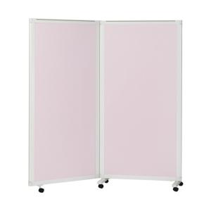 松吉医科器械 キャスター付スクリーン（2連 24895905 ピンク 2489590501 1台