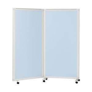 松吉医科器械 キャスター付スクリーン（2連 24895905 スカイブルー 2489590502 1台