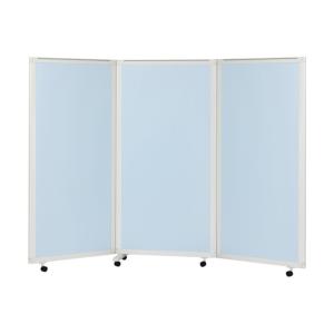 松吉医科器械 キャスター付スクリーン（3連 24895907 スカイブルー 2489590702 1台