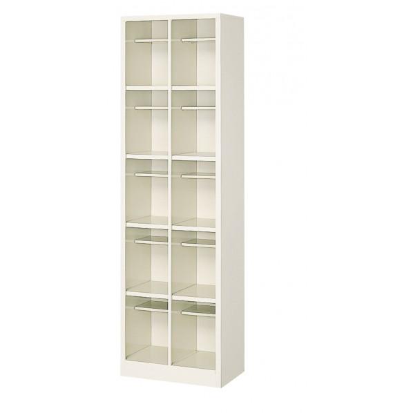 ※法人専用品※三島精器 オープンシューズボックス 2列5段(10人用) セミホワイト BS-LL10...