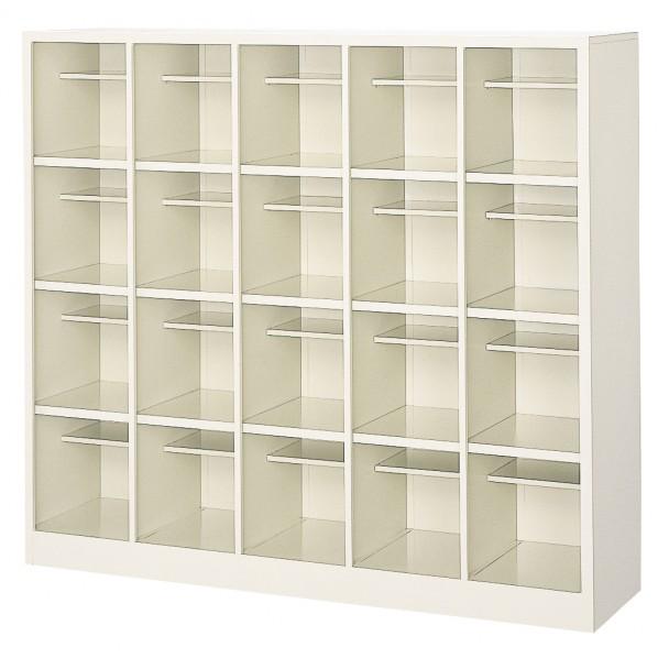 ※法人専用品※三島精器 オープンシューズボックス 5列4段(20人用) セミホワイト BS-20W5...