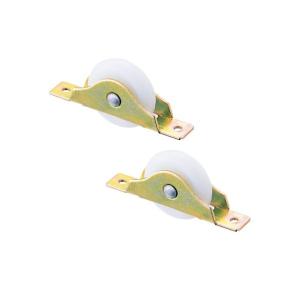 マツ六 エクレV戸車 鉄枠 33mm 68×13.2×33mm 7235141 2パック