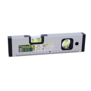 新潟精機 アルミ水平器 マグネット付 アルミレベル シルバー 230mm ALM-230 1