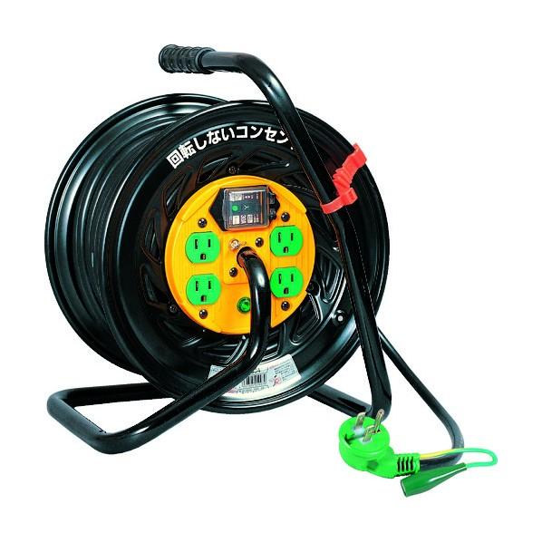 日動工業 電工ドラムマジックリール１００Ｖアース漏電しゃ断器付３０ｍ TZEB34 1点