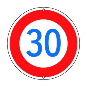日本緑十字社 道路標識 構内用 アルミ製 反射タイプ 速度制限 30km/h