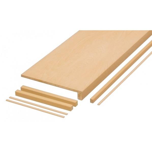 南海プライウッド 棚収納パーツ 枕棚セット Vシリーズ シナ 幅1800×奥行450mm VM-S6...