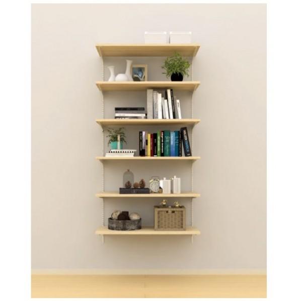 南海プライウッド 飾り棚・物入・パントリー 棚板 6段 3尺 アートランバー ブライトウォールナット...